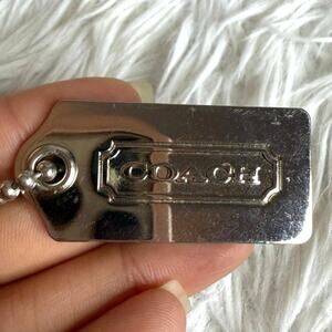 1.5" Coach Metal Bag Charm Hangtag Hang Tag